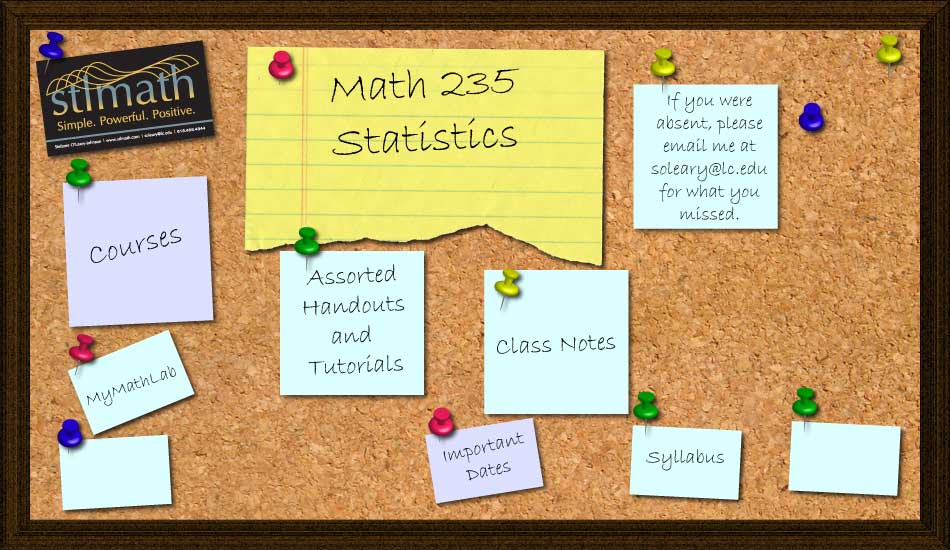 image map for Math 235